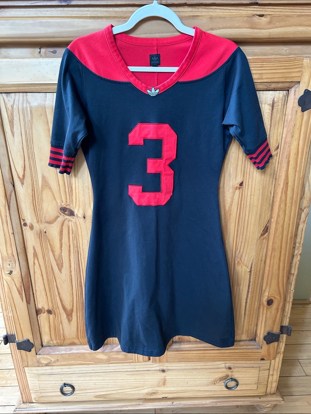 adidas Black and Red Mini Dress with Number 3